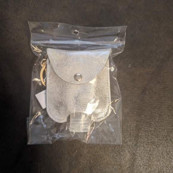 Metallic Silver with "Blessed" plate Hand Sanitizer Keychain - Picture 2 of 2